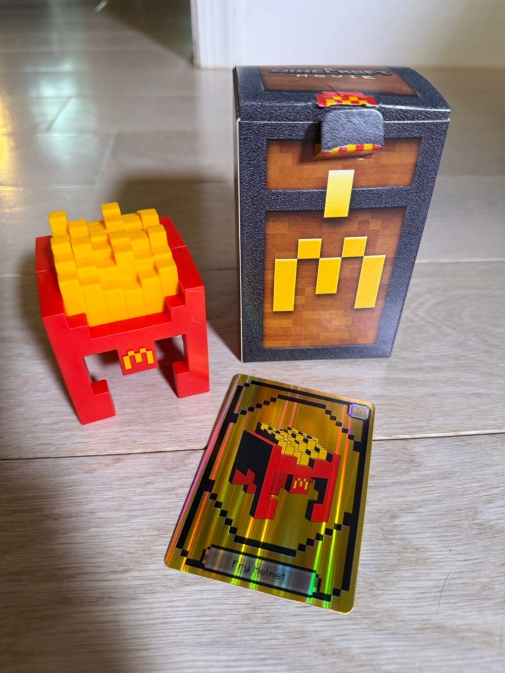Pixel Fries Collectible Toy Figure - Red & Yellow Trading Card Pack